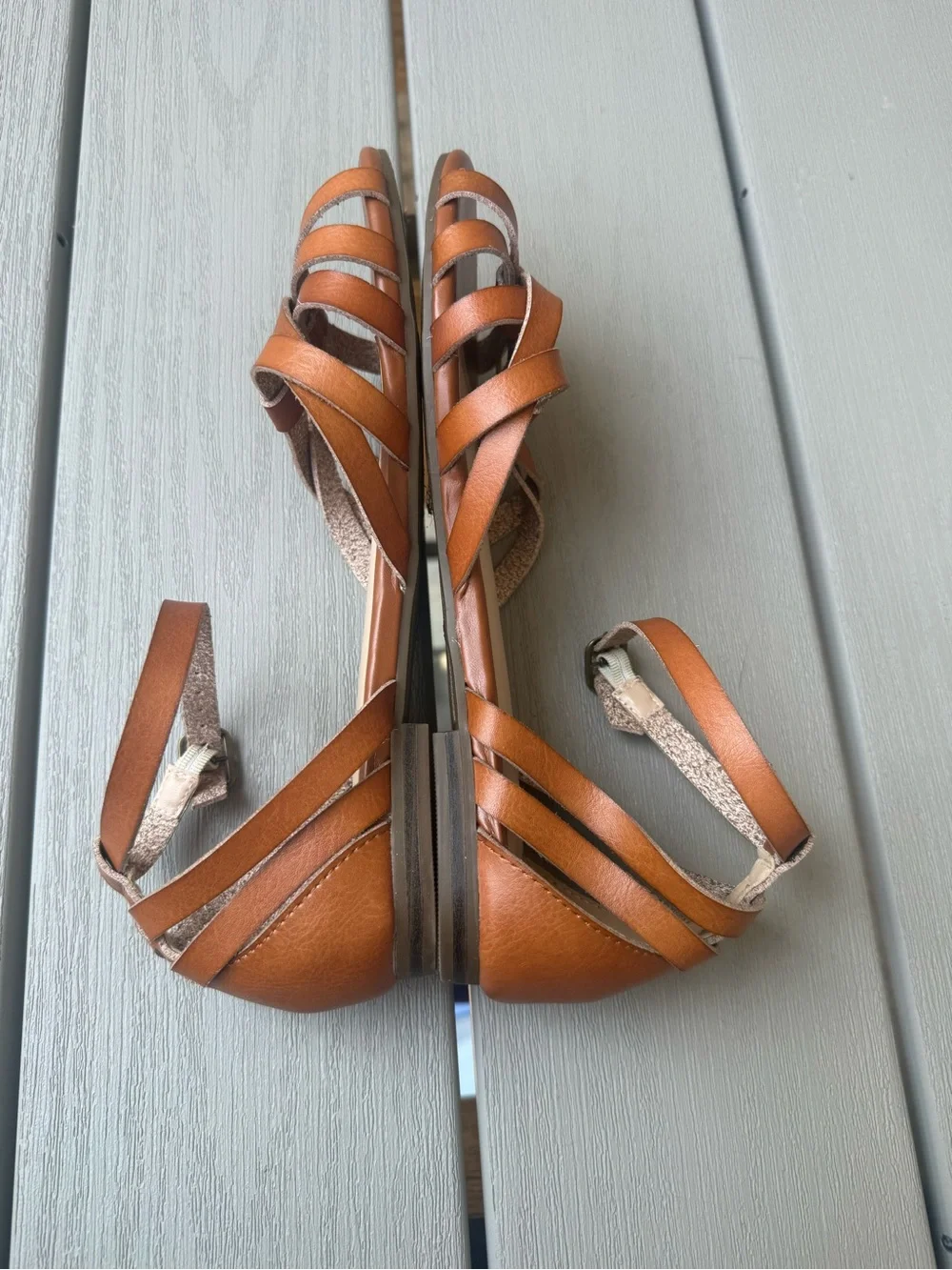 Wonderly Brown Woven Fisherman Ankle-Strap Sandals Women’s Size 9
